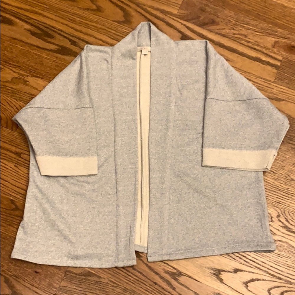 NWOT Loft Gray Loungewear Cardigan; One Size